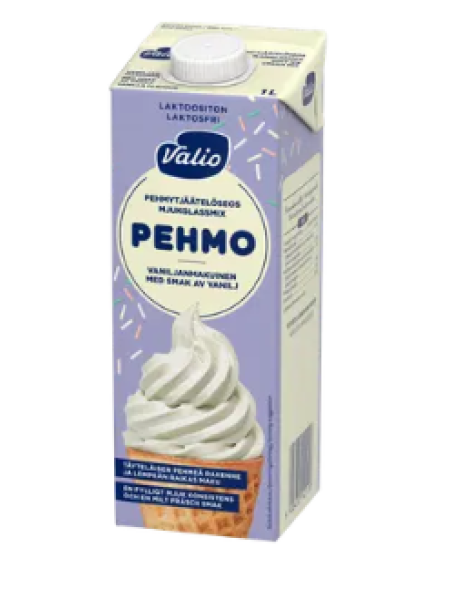 Смесь для мягкого мороженого Valio Pehmo pehmytjäätelöseos vanilja UHT 1 л ваниль без лактозы