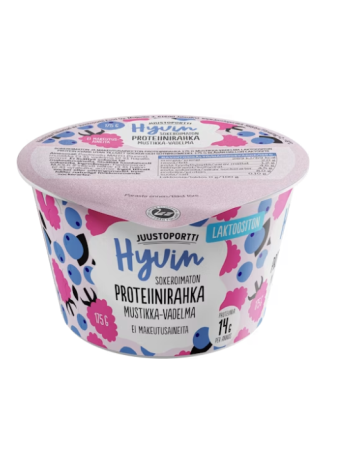  Протеиновый творог Juustoportti Hyvin proteiinirahka mustikka-vadelma 175 г черника малина