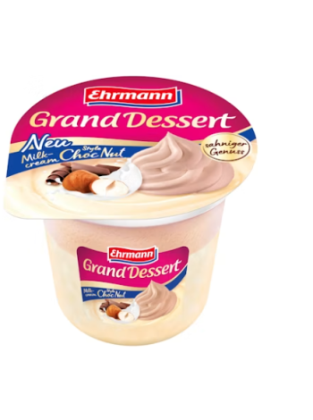 Молочный крем-пудинг с шоколадно-ореховым муссом Ehrmann Grand Dessert 190 г