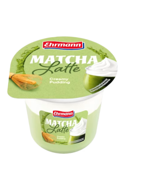 Пудинг из зеленого чая со взбитыми сливками Ehrmann Matcha Latte - vihreä tee vanukas kermavaahdolla 190 г