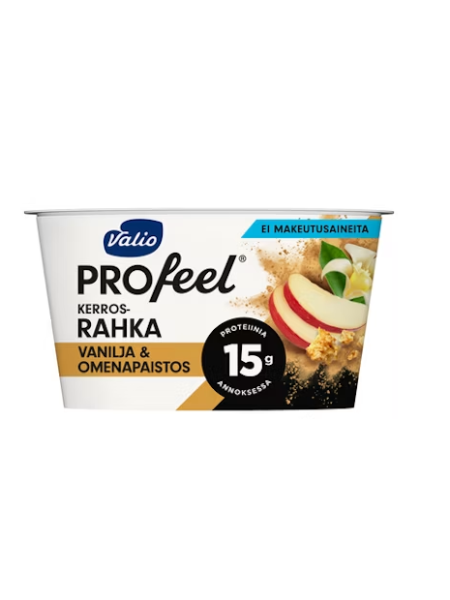 Творог со вкусом ванили и яблочного пирога Valio PROfeel 175 г без лактозы
