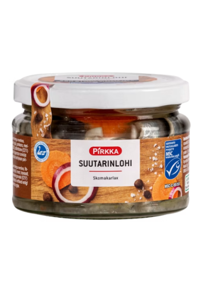 Рулетики из сельди с луком и морковью Pirkka suutarinlohi 280г /140 г
