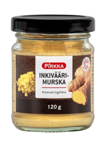 Измельчённый имбирь Pirkka inkiväärimurska 120г 