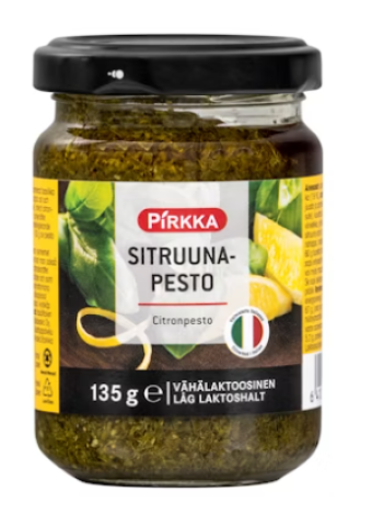 Паста песто с лимоном Pirkka sitruunapesto 135 г