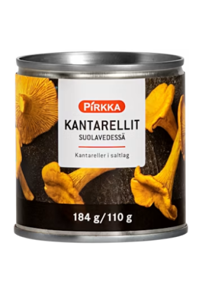 Лисички в рассоле Pirkka kantarellit suolavedessä 184 г /110 г