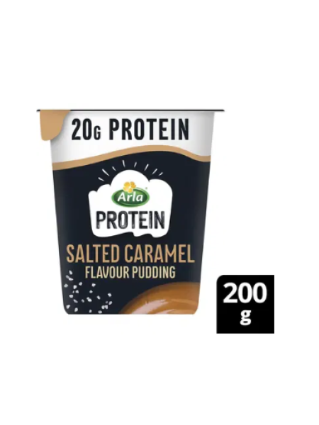 Протеиновый пудинг с соленой карамелью Arla Protein Suolainen kinuski vanukas 200 г без лактозы 