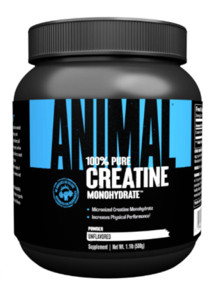 Моногидрат креатина животного происхождения ANIMAL 100% PURE CREATINE MONOHYDRATE 100% чистый 500 г без вкуса 