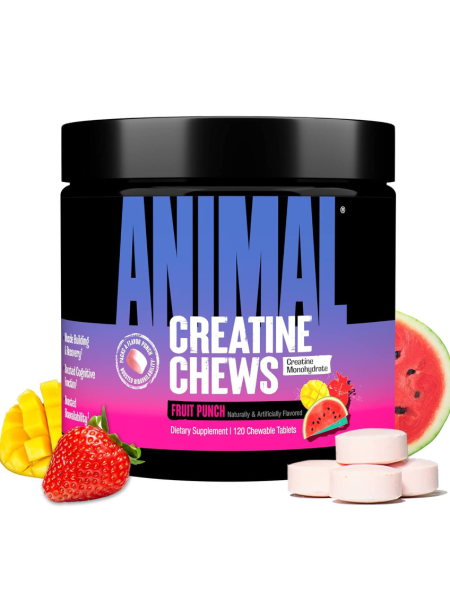 Жевательные таблетки ANIMAL CREATINE 120 шт Фруктовый пунш 