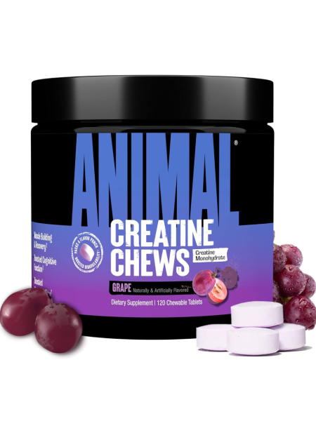Жевательные таблетки ANIMAL CREATINE 120 шт виноград