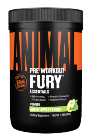 Предтренировочный порошок ANIMAL Fury Green Apple 483 г зеленое яблоко
