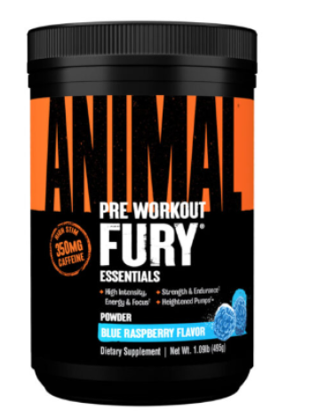 Предтренировочный комплекс ANIMAL Fury Blue Raspberry 495 г голубая малина