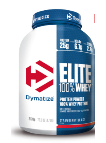 Сывороточный протеин DYMATIZE ELITE 100% WHEY 2170 г клубничный взрыв