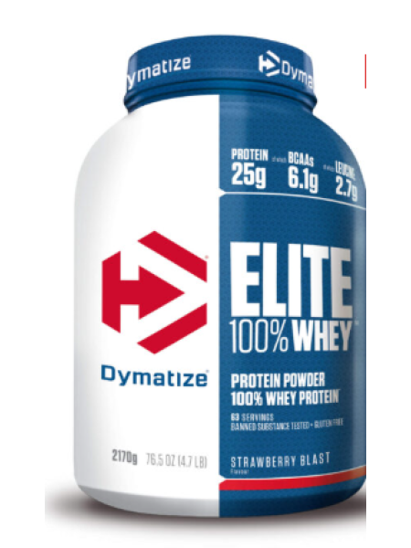 Сывороточный протеин DYMATIZE ELITE 100% WHEY 2170 г клубничный взрыв