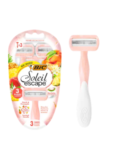 Женская бритва BIC Soleil Escape 3 Peach & Pineapple 3 шт с ароматом персика и ананаса