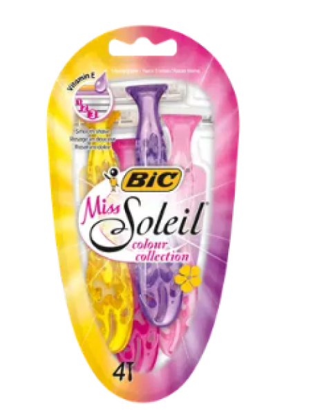 Станки женские BIC Miss Soleil Colour Collection 4 шт