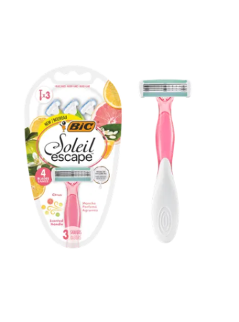 Женские станки BIC Soleil Escape 4 лезвия 3 шт со вкусом цитрусовых 