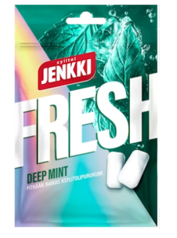 Жевательная резинка Jenkki Fresh Deep Mint с ксилитом 35г