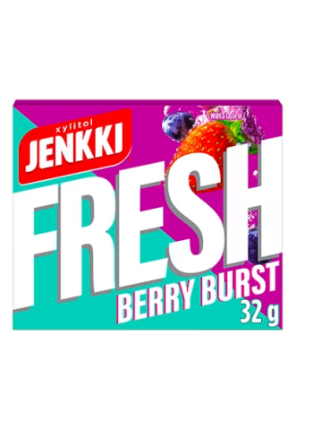 Жевательная резинка с ксилитом Jenkki Fresh Berry Burst 32 г