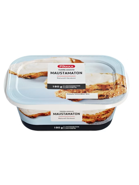 Сливочный сыр без лактозы Pirkka tuorejuusto maustamaton 180г 