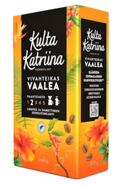 Кофе молотый светлой обжарки Kulta Katriina Vivahteikas  450 г