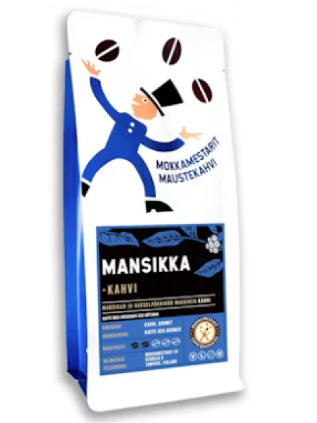 Кофе молотый со вкусом клубники и  фундука Mokkamestarit mansikkakahvi 200 г