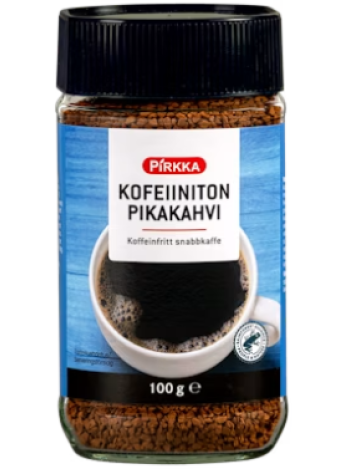 Растворимый кофе без кофеина Pirkka kofeiiniton 100 г