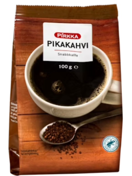 Растворимый кофе Pirkka pikakahvi 100 г в пакете