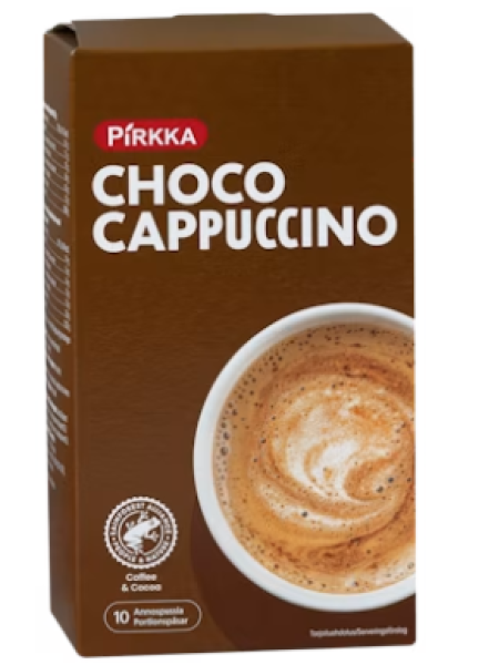 Растворимый кофе порционный Pirkka choco cappuccino 10шт/230 г