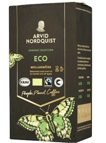Органический молотый кофе Arvid Selection Eco Reilu Kauppa luomu 450 г