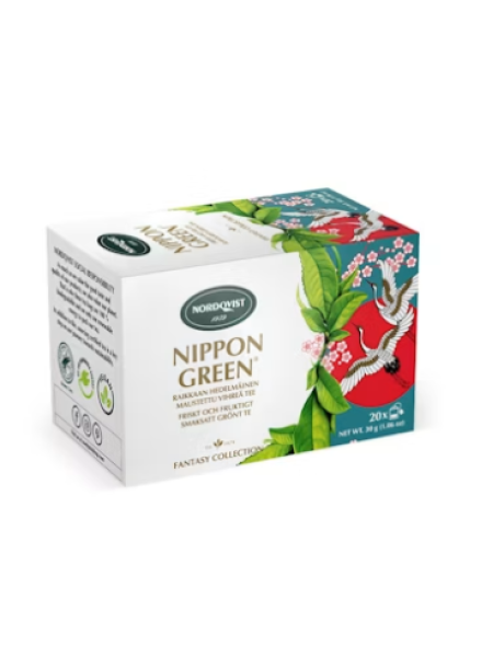 Зелёный чай сенча с ароматами клубники, лимона и ванили Nordqvist Nippon Green 4x5 шт/30г