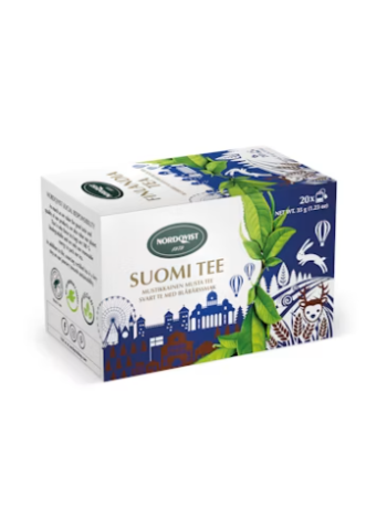 Чай черный с черникой Nordqvist musta tee Suomi 20x1,75 г