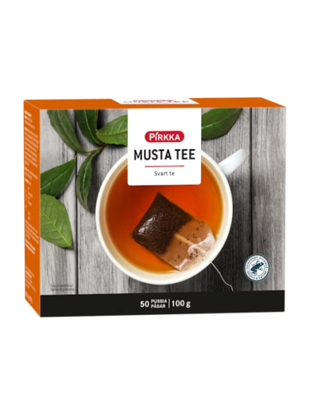 Чёрный чай Pirkka musta tee 50шт/100 г