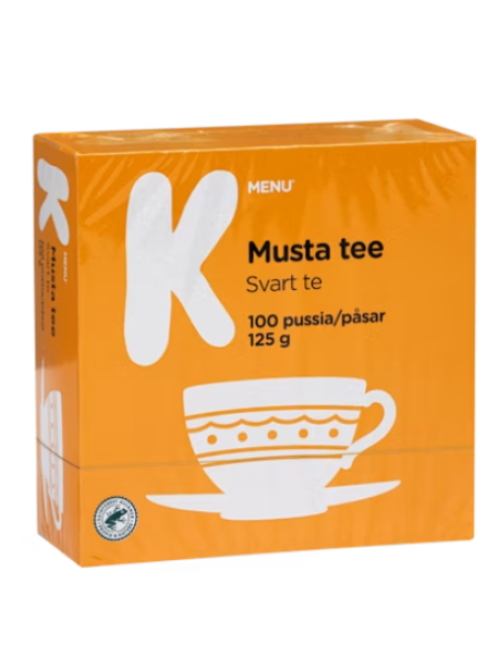 Чай черный K-Menu musta tee 125г/100 шт 