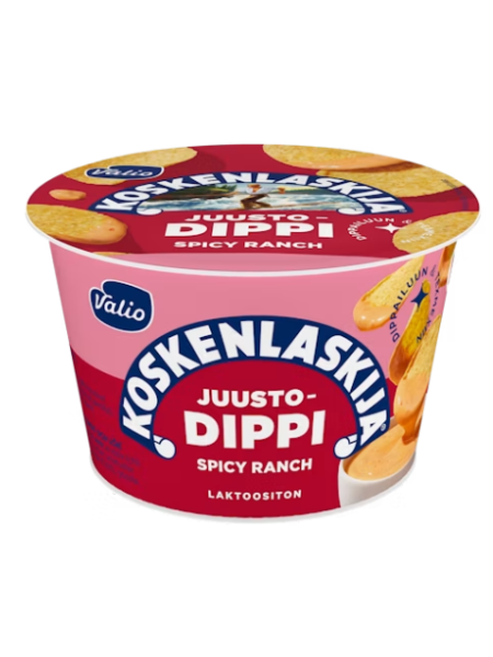 Острый сырный соус ранч Valio Koskenlaskija juustodippi spicy ranch 185 г без лактозы