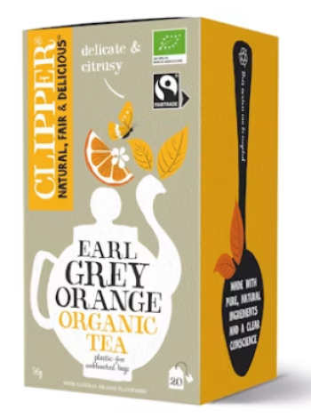 Органический чай со вкусом апельсина Clipper Earl Grey 20 шт