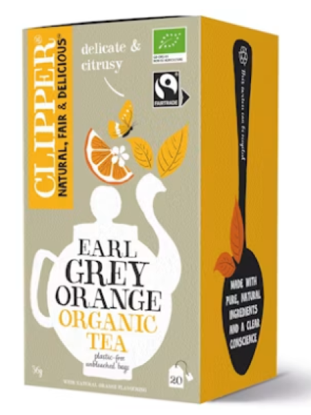 Органический чай со вкусом апельсина Clipper Earl Grey 20 шт
