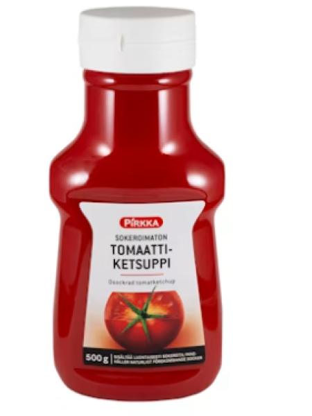 Кетчуп томатный несладкий Pirkka sokeroimaton tomaattiketsuppi 500 г