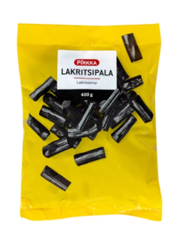 Лакричные конфеты Pirkka lakritsipala 400 г