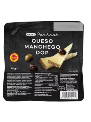 Сыр Манчего Pirkka Parhaat manchego 150г 12 месяцев