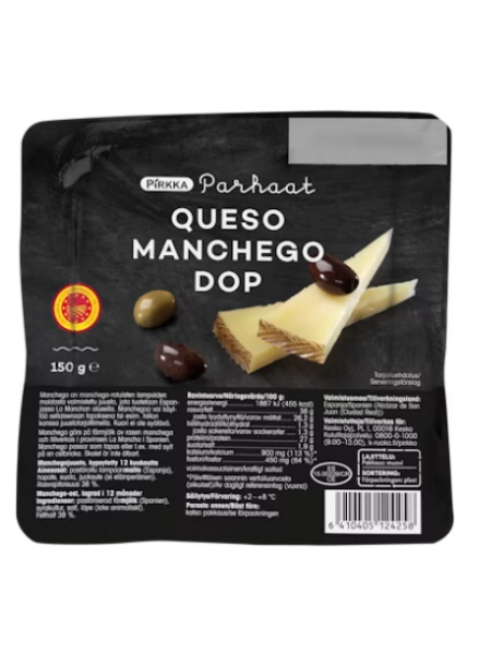 Сыр Манчего Pirkka Parhaat manchego 150г 12 месяцев