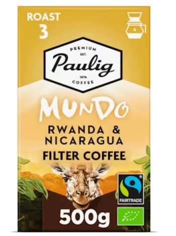 Кофе молотый Paulig Mundo Rwanda-Nicaragua 500 г органический