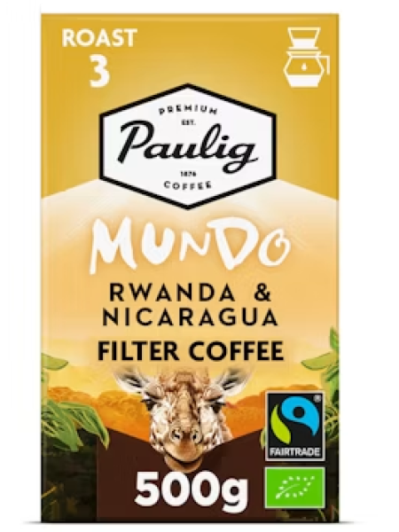 Кофе молотый Paulig Mundo Rwanda-Nicaragua 500 г органический