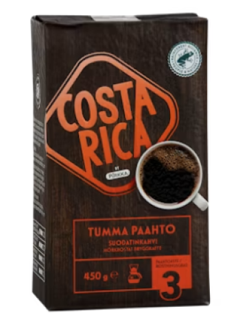 Молотый кофе Pirkka Costa Rica kahvi 450 г темной обжарки