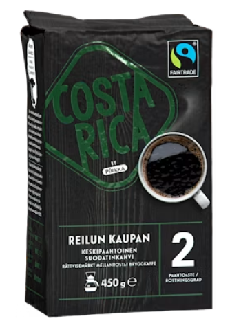 Кофе молотый Pirkka Costa Rica Reilun 450 г