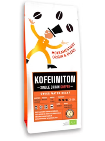 Органический кофе без кофеина Mokkamestarit Kofeiiniton luomukahvi Swiss Water 200 г