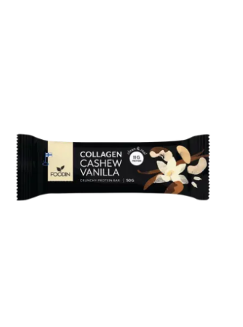Протеиновый батончик Foodin Collagen Protein Bar Cashew-Vanilla 50 г коллагеном кешью и ванилью 