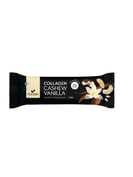 Протеиновый батончик Foodin Collagen Protein Bar Cashew-Vanilla 50 г коллагеном кешью и ванилью 