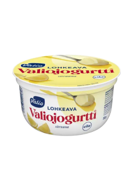 Йогурт безлактозный Valiojogurtti lohkeava 150 г с лимоном 