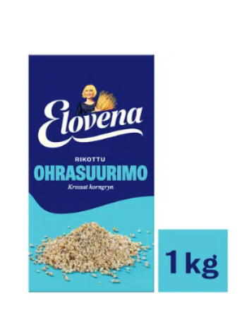 Дробленая цельнозерновая ячменная крупа Elovena täysjyväohrasuurimo 1 кг