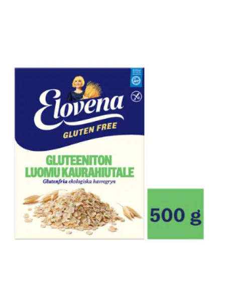 Органическая цельнозерновая овсянка без глютена Elovena gluteeniton luomu 500г